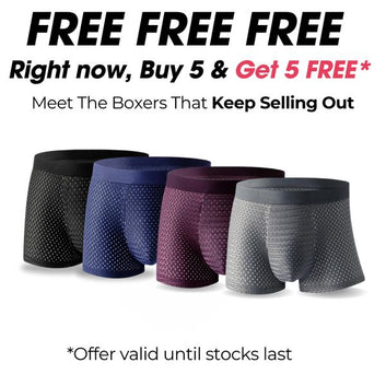 BAMBOO FIBRE BOXER SHORTS UNDERWEAR ( BUY 5 GET 5 FREE)